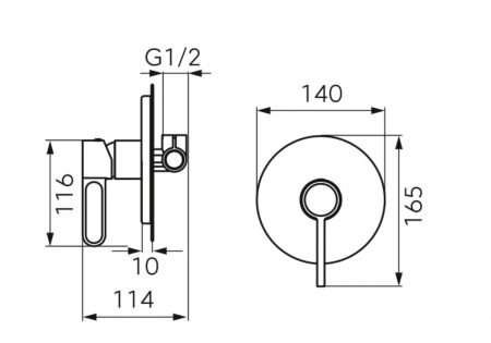 BATERIE INCASTRATA DUS ZAFFIRO CU 1 IESIRE, ALB MAT [1]