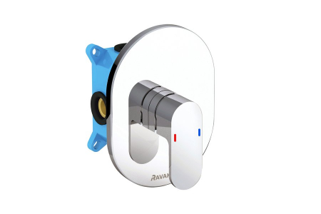 Module de dus incastrate - Baterie încastrabilă Chrome fără comutator pentru R-box CR 066.00 