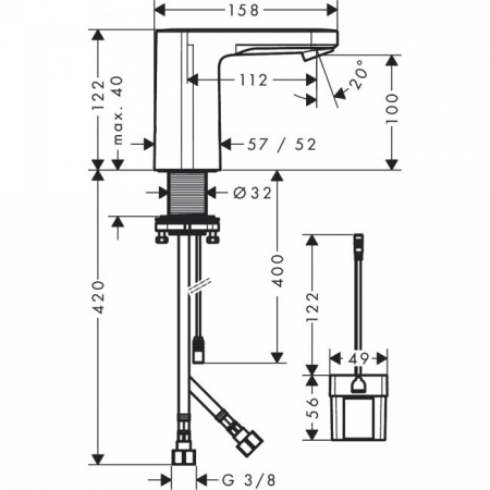 BATERIE ELECTRONICA LAVOAR VERNIS BLEND, CU PRE-SETAREA TEMPERATURII, BATERIE 6V, CROM [1]