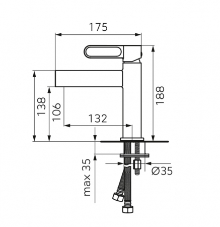 Baterie lavoar FDesign Zaffiro, auriu lucios [1]