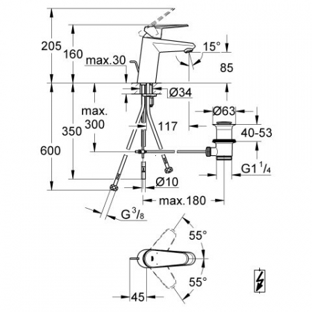 BATERIE LAVOAR EURODISC COSMOPOLITAN CU 3 RACORDURI [1]