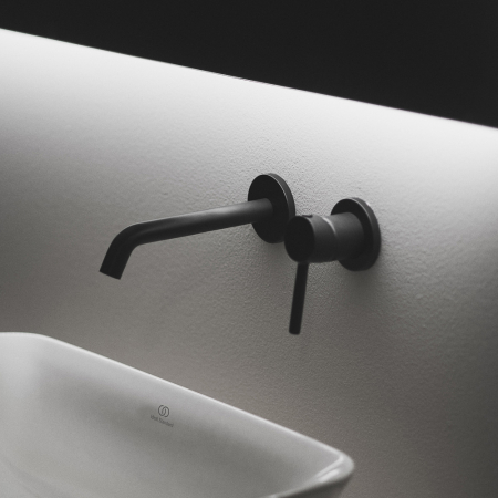 ORNAMENT BATERIE LAVOAR PERETE CERALINE SILK BLACK, PIPA 180 MM (PENTRU A1313NU) [1]