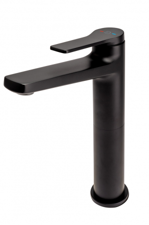 Baie - BATERIE LAVOAR INALTA SEPPIA CU VENTIL CLICK-CLACK, NEGRU