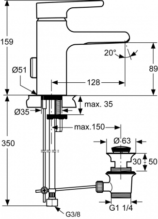 BATERIE LAVOAR ATTITUDE, AERATOR TIP CASCADA [3]