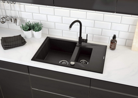 Chiuvetă din granit, 1,5-cuve cu picurător [2]