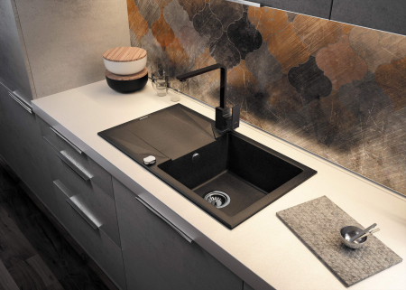 Baterie pentru bucătărie, cu pipă dreptunghiulară [1]