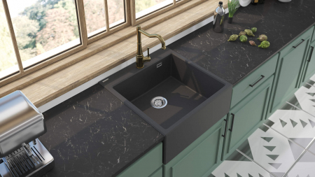 Baterie pentru bucătărie, cu pipă dreptunghiulară, Deante, Tamizo,bronz [3]