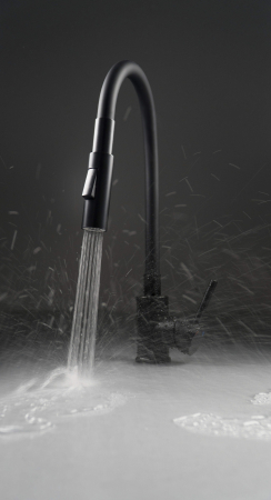 Baterie pentru bucătărie, cu pipă elastică - 2 Funcții [1]