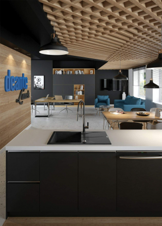 Baterie pentru bucătărie, cu pipă extractibilă, Deante, Gerbera,cromat WITH WHITE [7]