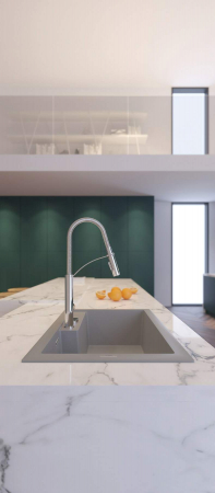 Baterie pentru bucătărie, cu pipă elastică - 2 Funcții [5]