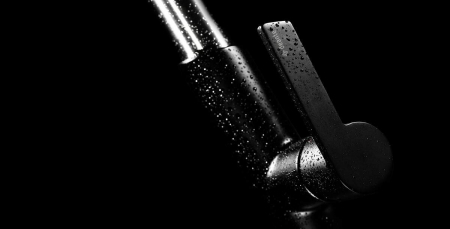 Baterie pentru bucătărie, cu pipă extractibilă, Deante, Silia,Inox-BLACK [1]