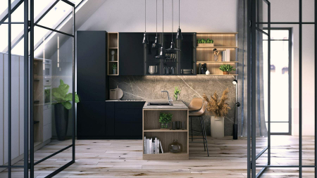 Baterie pentru bucătărie, cu pipă extractibilă, Deante, Silia,Cromat [5]