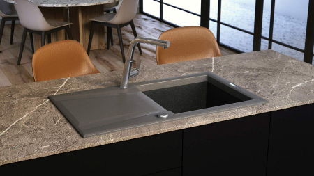 Baterie pentru bucătărie, cu pipă extractibilă, Deante, Silia,Cromat [2]