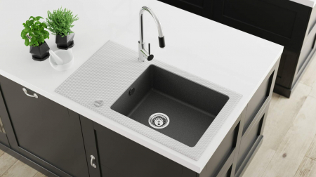 Baterie pentru bucătărie, cu racord pentru filtrul de apă, Deante, Aster,cromat/negru [4]