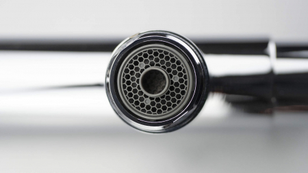 Baterie pentru bucătărie, cu racord pentru filtrul de apă, cu pipă extractibilă [6]