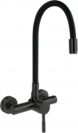 Import - Baterie pentru bucătărie, montare pe perete, cu pipă elastică