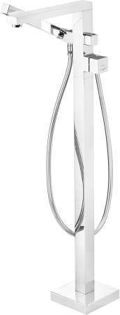 Baterii cada - Baterie pentru cadă, de sine stătător, cu set de duș, Deante, ,Cromat