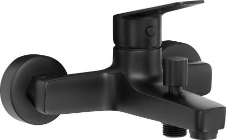 Baie - Baterie pentru cadă, montare pe perete, Deante, Jasmin,Negru