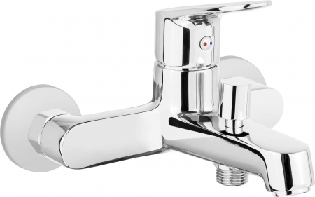 Baie - Baterie pentru cadă, montare pe perete, Deante, CHABER,Cromat