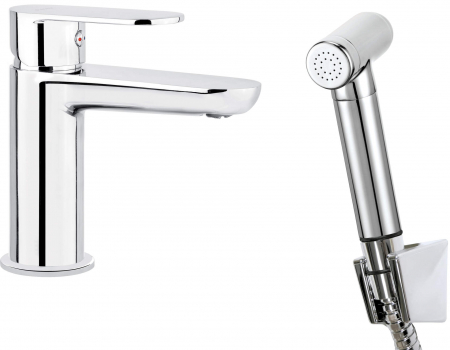 Baie - Baterie pentru chiuvetă, cu duș de mână tip bidetta