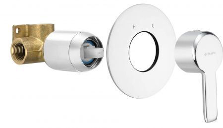 Baterie pentru duș, îngropat, fără comutator de duș [1]