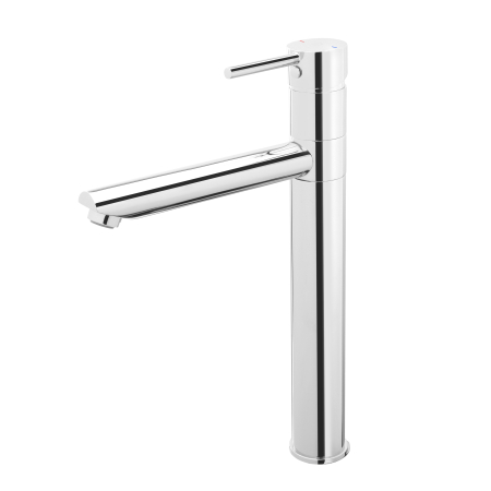 Baterii lavoar - Baterie stativa lavoar inalta Flusso cu ventil click-clack, crom