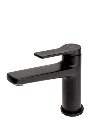 Baterii lavoar - Baterie stativa lavoar Seppia cu ventil click-clack, negru