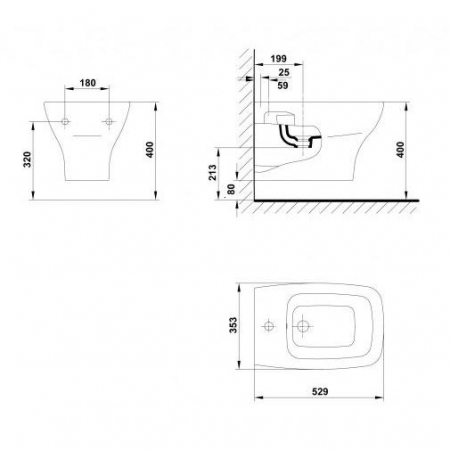 BIDEU STREET SQUARE SUSPENDAT ALB [1]