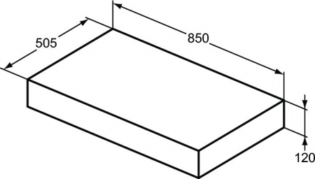 SUPORT PENTRU LAVOAR ADAPTO 850X505X120 ALB [1]