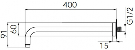 BRAT DUS FIX ROTUND INULA, 400 MM, ALAMA, AURIU LUCIOS [1]