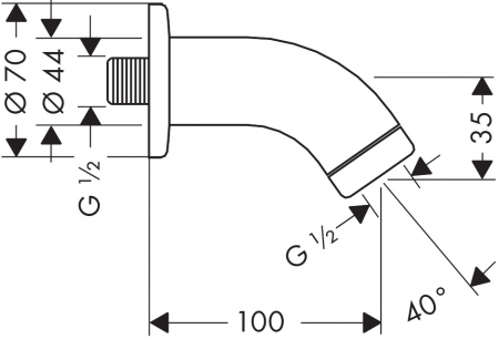 BRAT DUS HANSGROHE LUNGIME 10 CM [1]