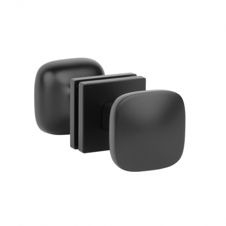 Buton usi - Buton cu doua fețe APRILE QUERCA Q SLIM 7MM BK - negru mat - mobil / mobil