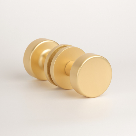 Buton usi - Buton cu doua fețe APRILE RUTA R SLIM 7MM GOLD SATIN - auriu mat