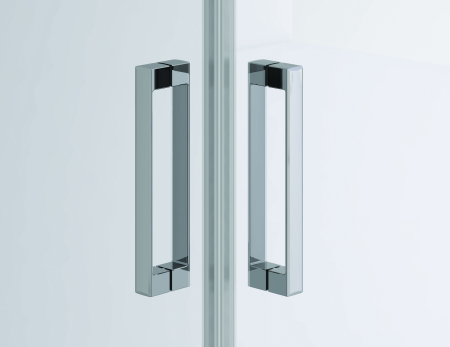 Cabina de dus Sanswiss Ocelia 120x80 cm, usa culisanta si perete fix, sticla transparenta, profil crom [4]