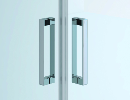 Cabina de dus Sanswiss Ocelia 120x80 cm, usa culisanta si perete fix, sticla transparenta, profil crom [3]