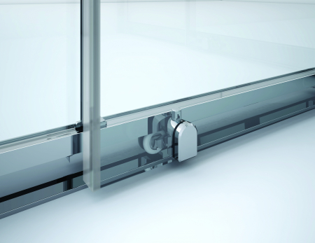 Cabina de dus Sanswiss Ocelia 120x80 cm, usa culisanta si perete fix, sticla transparenta, profil crom [10]