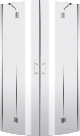 Cabină de duș, semicerc, 80x80 cm - cu patru laturi, Deante, ,Cromat [1]