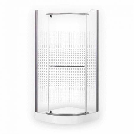 Baie - CABINA DUS SEMIROTUNDA AUSTIN 800, SILVER, SERIGRAFIAT