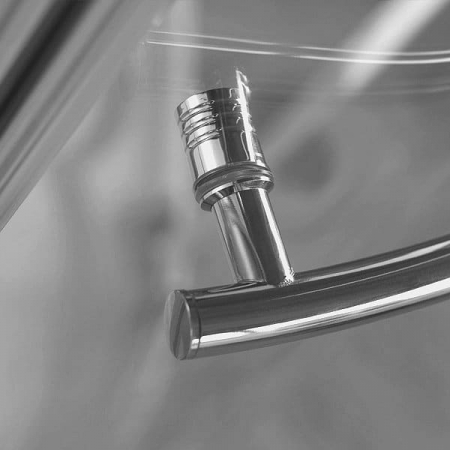 Cabina de dus semirotunda Roth Austin 90x90 cm, profil crom, serigrafiat -si cadita de dus [2]