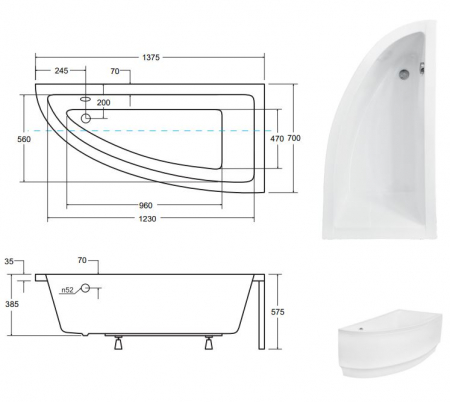 CADA ACRYL PRAKTIKA 140X70 DREAPTA [1]