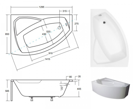 CADA ASIMETRICA ACRYL RIMA 130X85 DE STANGA [2]