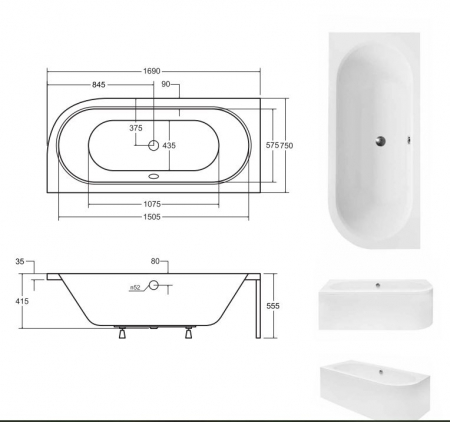 CADA ASIMETRICA ACRYL AVITA 170X75, DE STANGA [2]