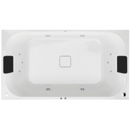 Cazi de baie - CADA ACRYL FLEX CENTER HIDROMASAJ 1800X1000 EMOTIVE, STANGA,  CU MASCA TIP L NEAGRA