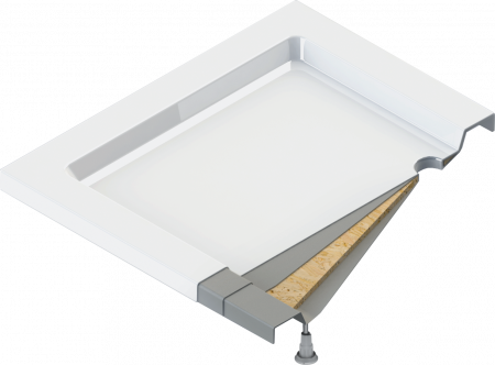 Cădiță de duș din acrilat, rectangular, 100x90 cm [2]