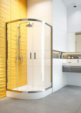 Cădiță de duș din acrilat, semicerc, 90 cm [2]