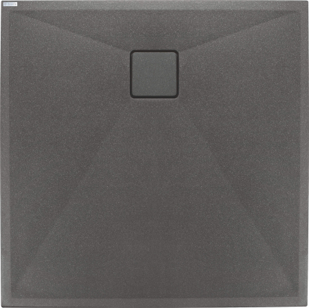 Cădiță de duș din granit, pătrat, 90x90 cm, Deante, Correo,ANTHRACITE METALLIC [1]