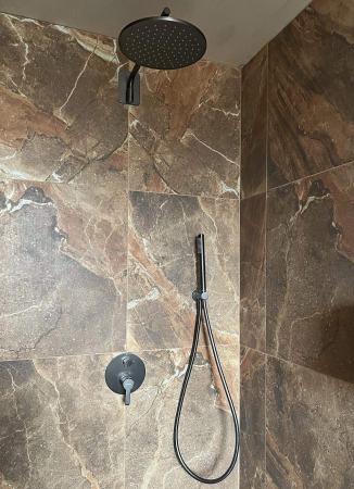 Cap de duș, alamă - 250 mm, Deante, ,Titanium [1]