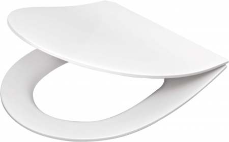 Baie - Capac de WC, delicat, închidere lentă, Deante, Peonia,WHITE