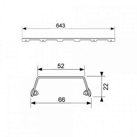 GRILA ORNAMENT DIN OTEL INOX - MODEL "STEEL"- FINISAJ LUCIOS 700 MM CAL. I [1]