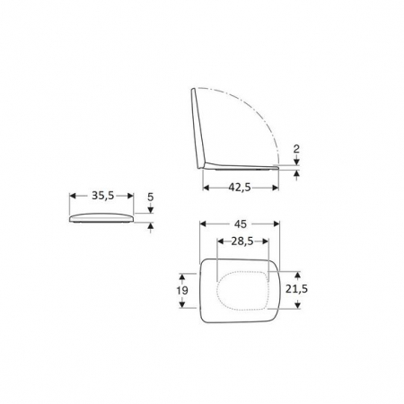 CAPAC WC GEBERIT SELNOVA SQUARE CU FIXARE DE SUS [1]